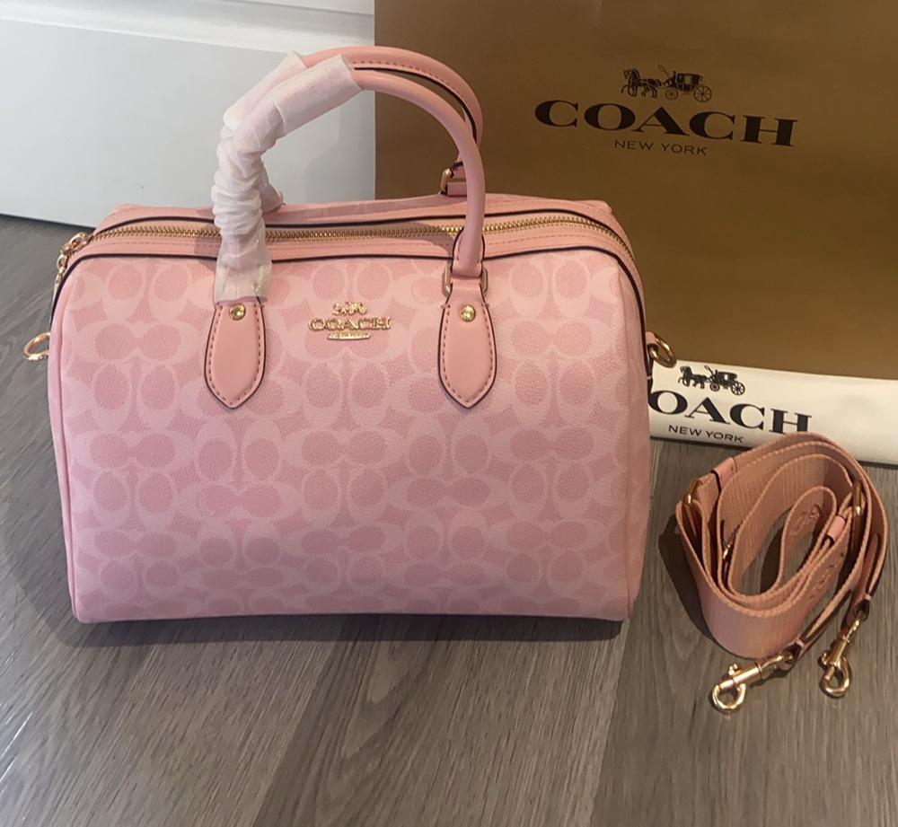 Coach​ Medium Rowan Satchel - Powder Pink Charms 10"
